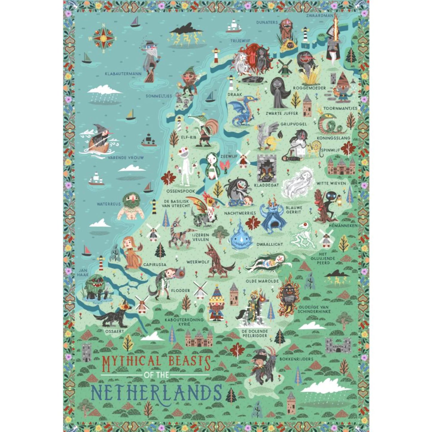Mythological Beasts of the Netherlands Poster