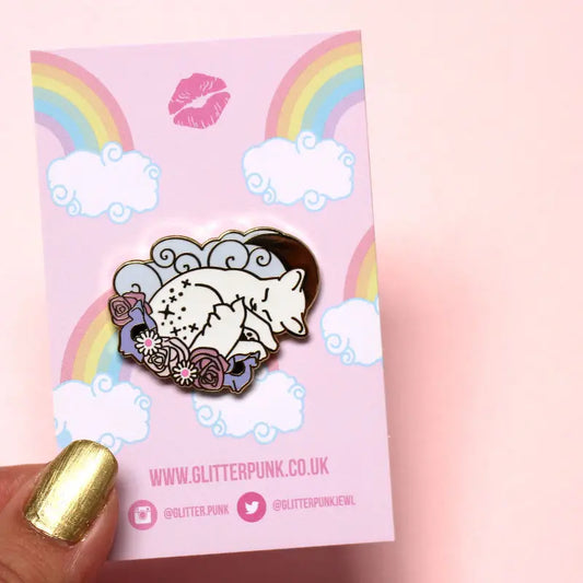 Sleeping Cat Enamel Pin