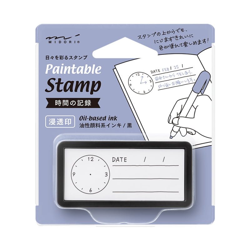 Time and Date Stamp and Ink Pad by Midori